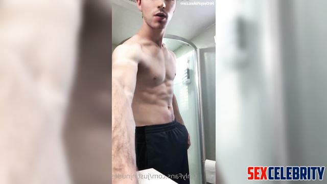 AI Nicholas Hoult undressed and took his penis in his hands