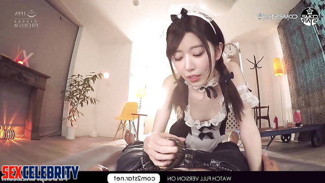 사쿠라 아이즈원 르세라핌 housemaid did cool handjob after work, Sakura pov fakeapp