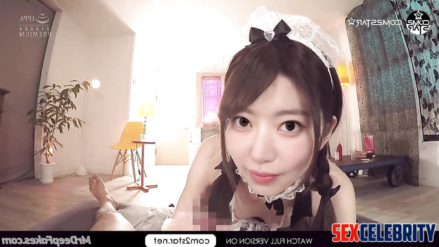 사쿠라 아이즈원 르세라핌 housemaid did cool handjob after work, Sakura pov fakeapp