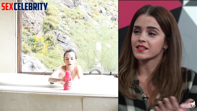 Emma Watson masturbates with a sextoy in her bath - real fakes