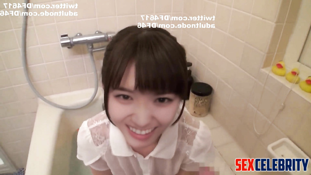 Hot Matsumura Sayuri gets nasty in bathroom - AI (松村沙友理 乃木坂46 フェラ 人工知能) [PREMIUM]