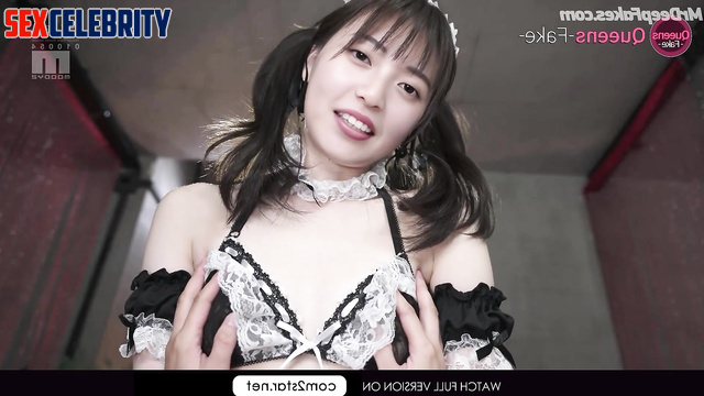 Nogizaka46 ジェイポップ  J-pop star Asuka Saito 齋藤 飛鳥 dresses in costume of hot maid