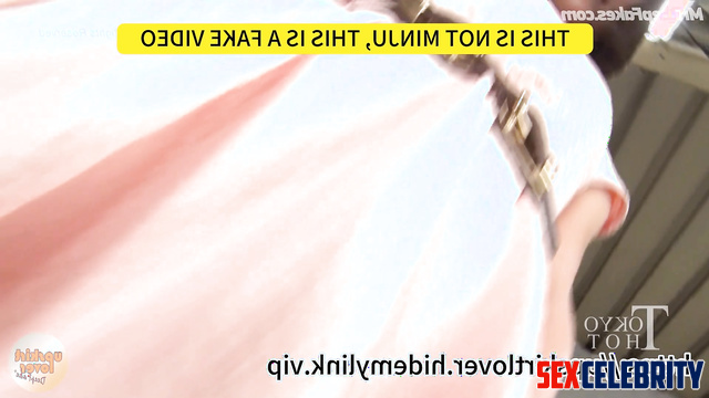 She looks like a good girl but she is not 김민주 아이즈원 Minju in foursome porn