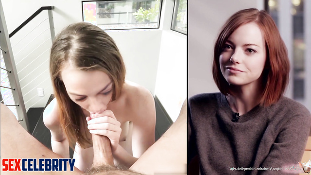 Emma Stone craves for her stepdad's huge cock (AI porn)