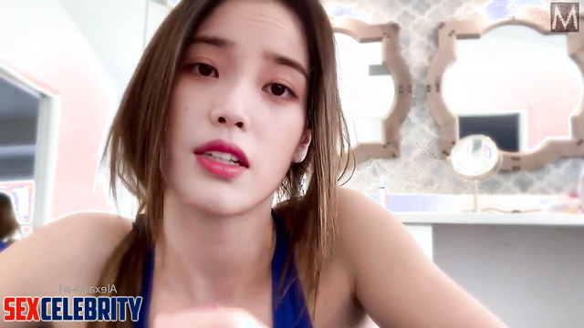 Busty slut has a great time with sex toys in a bath (IU face swap) 이지은 누드