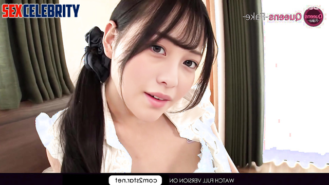 She stroking herself and getting wet / Kanna Hashimoto (橋本 環奈 ポルノ) A.I.