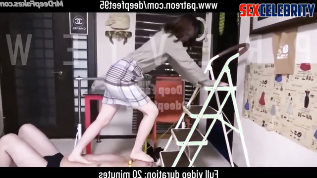 Brunette kindly fed him with her foot / Rose (로제 블랙핑크) / deepfake erotic