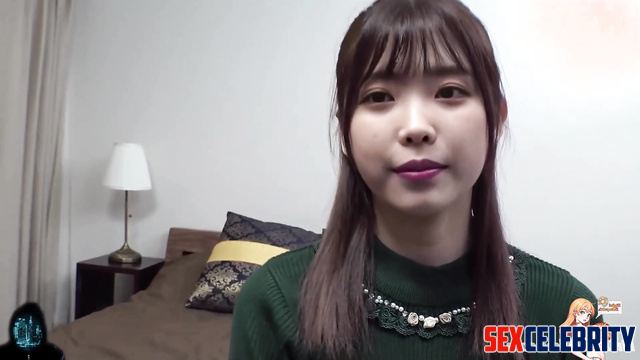 She can't cum, but he'll help her (IU deepfake video) 이지은 가짜 연예인 포르노