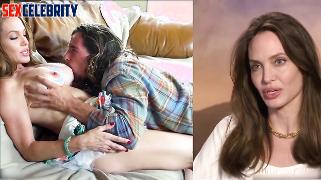Busty MILF Angelina Jolie fucks her son's best friend [fake porn]