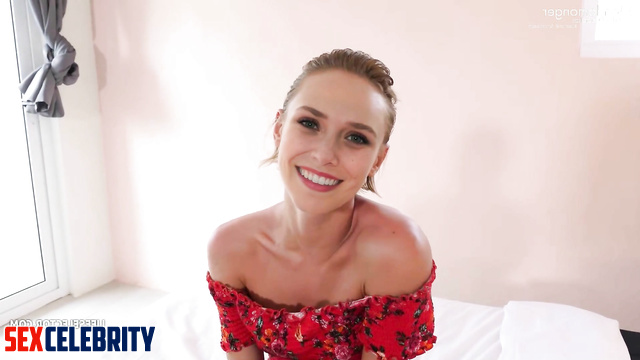 Beautiful fake porn scene with naughty Elizabeth Olsen at hot beach [PREMIUM]