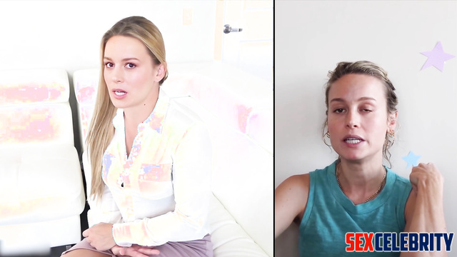 Busty wife Brie Larson rides her man after long day at work /fakes
