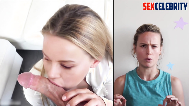 Busty wife Brie Larson rides her man after long day at work /fakes