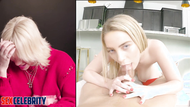 Fake nurse Billie Eilish having fun with friend's vibrator - real fake