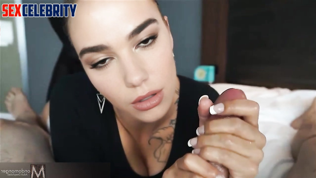 Dua Lipa made him cum all over himself - handjob fakes