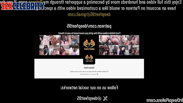 Emma Watson deepfake erotic solo gives you jerk off instructions while licking her feet