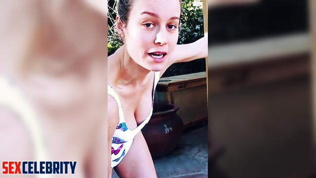 Fake Brie Larson in swimsuit