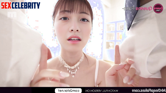 Double blowjob in high heels - Kanna Hashimoto (橋本 環奈 アダルトビデオ) real fake