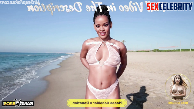 Walk by the sea excited them, Rihanna hot interracial sex scenes