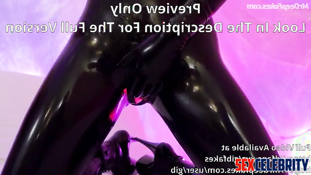 AI Emma Watson's Sexy Catwoman, Latex Costume in Action for Halloween