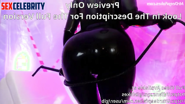 AI Emma Watson's Sexy Catwoman, Latex Costume in Action for Halloween