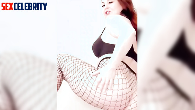 AI Amy Freeze in fishnet stockings