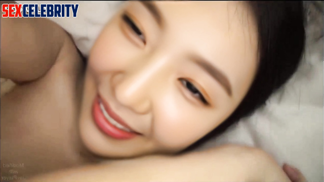 Playful brunette Irene (아이린 레드벨벳) seduced a stranger in the hotel, ai