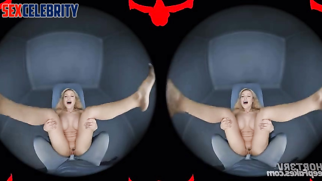 Pretty blonde having fun in a special room (Blake Lively hot celeb sex)