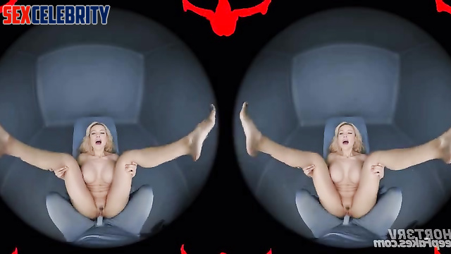 Pretty blonde having fun in a special room (Blake Lively hot celeb sex)