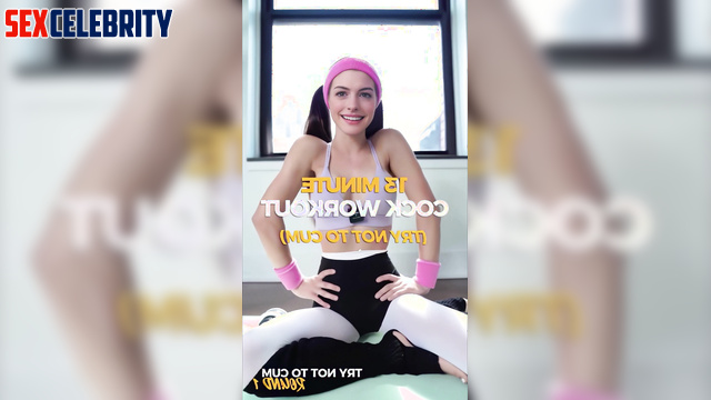 Hot solo sex scene with Anne Hathaway (she plus a dildo in the gym) A.I.