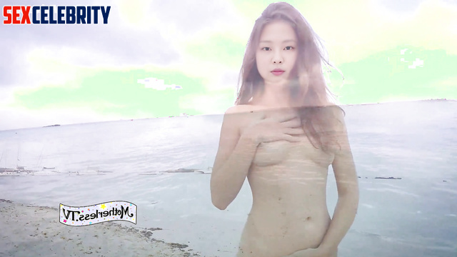 Playful Jennie showing her pussy in the ocean 제니 블랙핑크 deepfake erotic