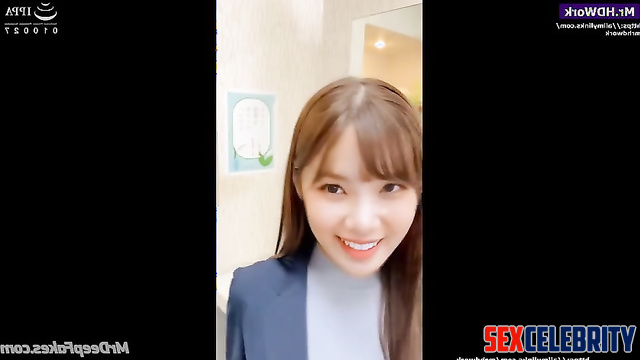 Colleagues fucking in the office toilet / Chaewon (채원 아이즈원 르세라핌) fakeapp