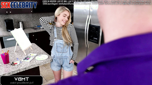 Kiernan Shipka face swap draws a hot guy in a picture and it ends in hot sex