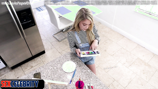 Kiernan Shipka face swap draws a hot guy in a picture and it ends in hot sex