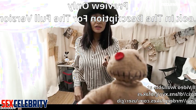 Voodoo doll helped her cum and squirt, Angelina Jolie hot deepfake video