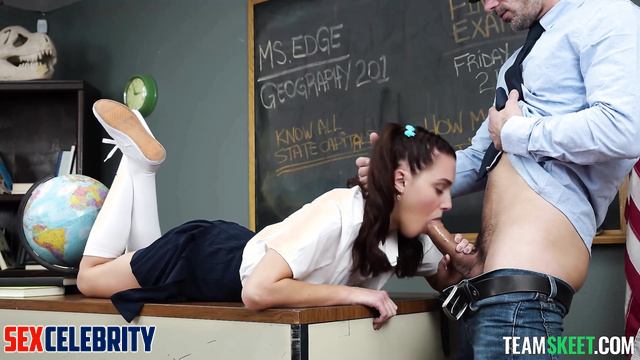Policeman fucked a naughty schoolgirl right at school, Emma Watson A.I.