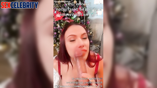 Scarlett Johansson deepfake sucks your dick for Christmas