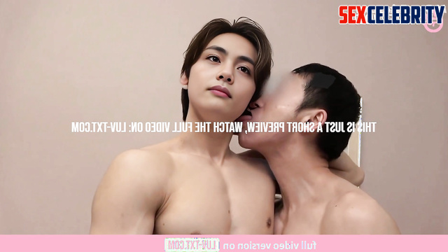 Guy in sunglasses licking his neck - Kim Tae-hyung in gay porn 김태형 방탄소년단