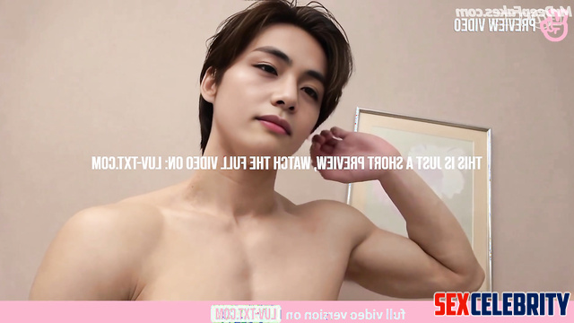 Guy in sunglasses licking his neck - Kim Tae-hyung in gay porn 김태형 방탄소년단