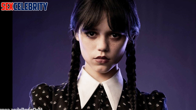Her moaning face was cumed to the fullest - Jenna Ortega real fake