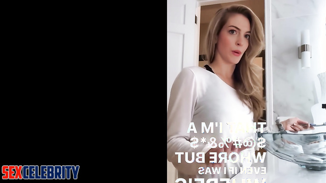 She brushes her teeth in a very sexy way, Anne Hathaway solo face swap