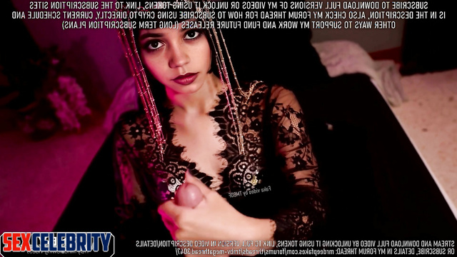 Threesome sex tapes - Jenna Ortega has fuck in an interesting costume