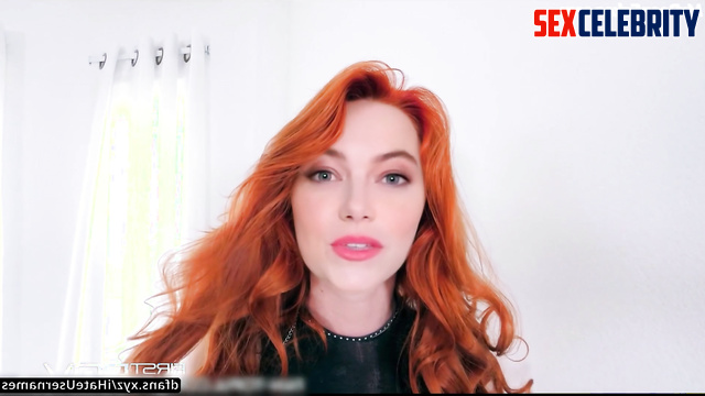 Emma Stone sex tapes in fishnet stockings loves to fuck doggy style and give deep blowjobs