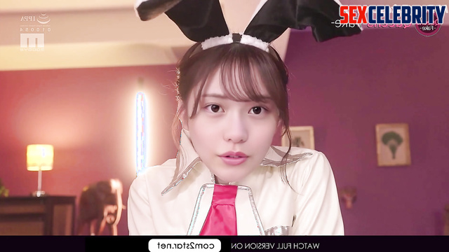 Asakura Yui deepfake in a bunny costume sits on you and strokes you sexily 浅倉唯 デ