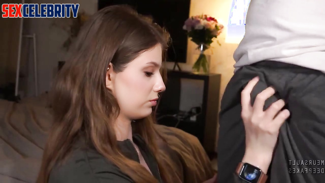 Stepbrother cumed her lips and chin, Dafne Keen in deepfake video