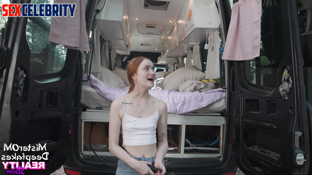 She snuck into your trailer to fuck you hard - Sadie Sink pov ai scenes