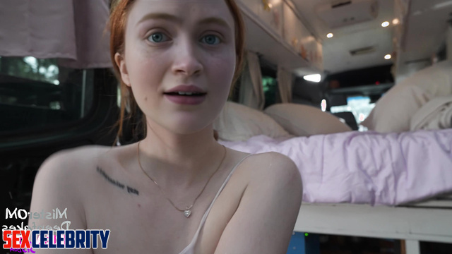 She snuck into your trailer to fuck you hard - Sadie Sink pov ai scenes