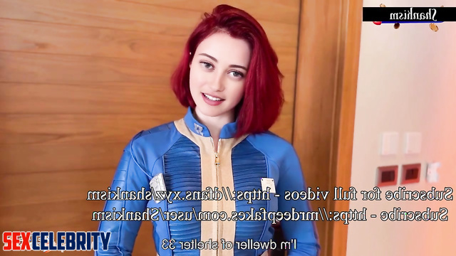 Fallout babe fucking sitting outside the shelter, fake Ella Purnell