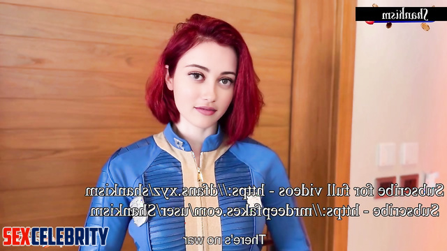 Fallout babe fucking sitting outside the shelter, fake Ella Purnell