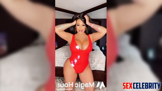 Curvy lady dancing hotly for your erection, Nicki Minaj solo ai scene