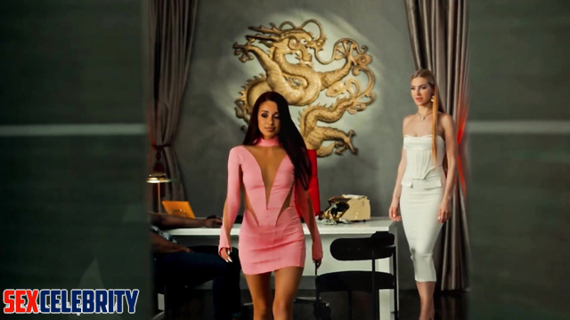 Naughty girl was fucked by two sexy guards - Mya Harrison celebrity fuck